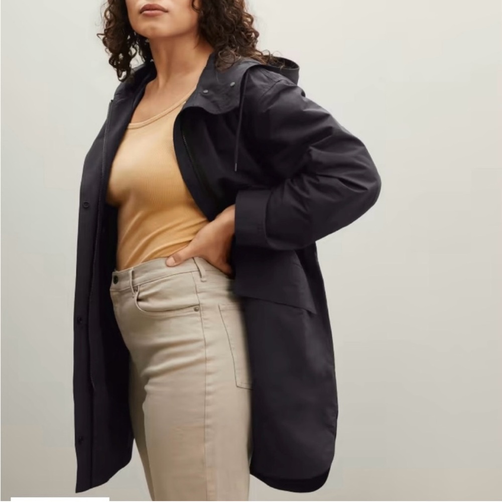 Everlane Anorak ReNew Black Hooded Jacket
